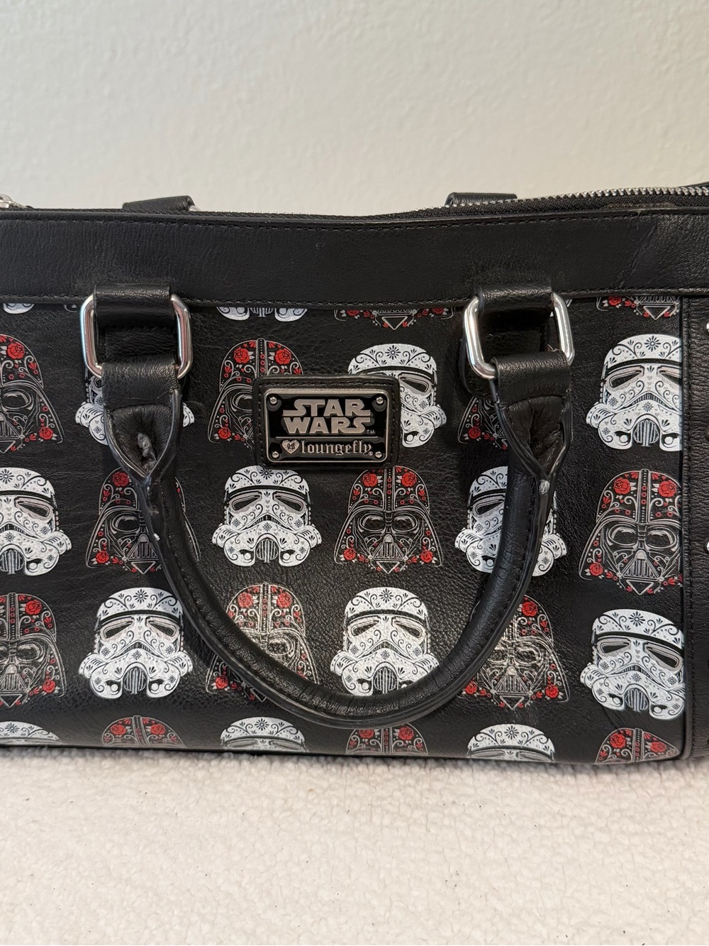 Star Wars Disney Loungefly Black Stormtrooper Pattern Crosssbody